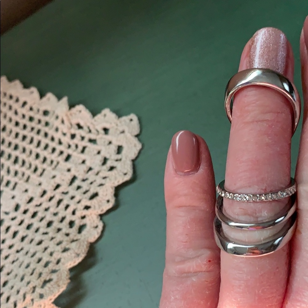 Express silver statement ring size 6